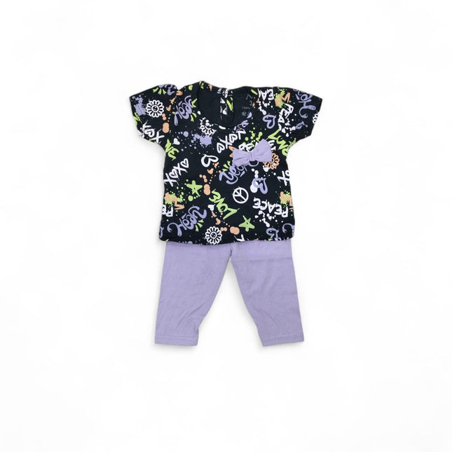 Baby Girl Graphic Print Top & Pants Set
