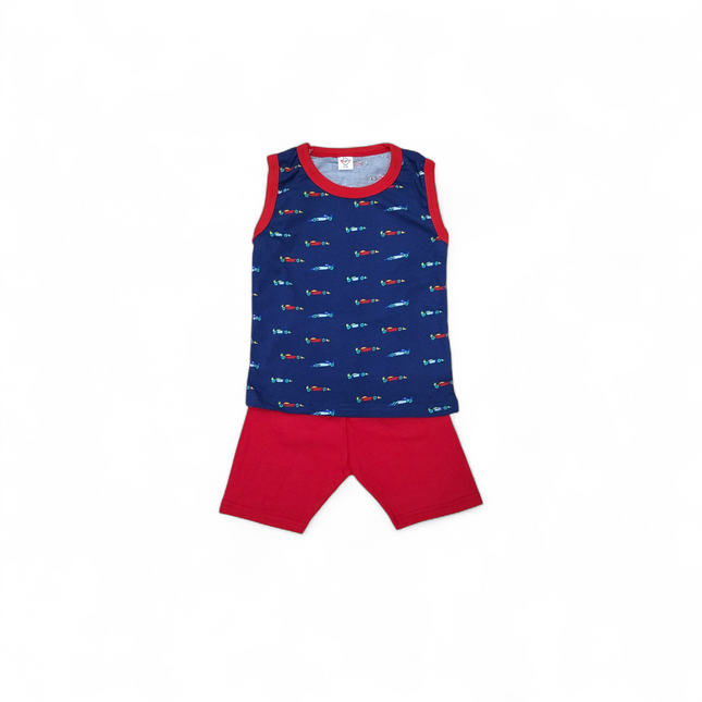 Kids Racing Car Sleeveless Set