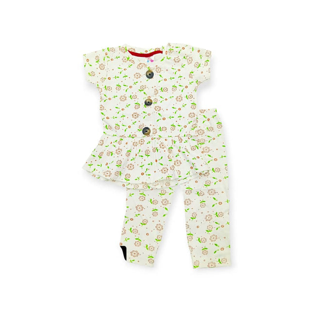 Floral Print Baby Girl Set (Top & Pants)