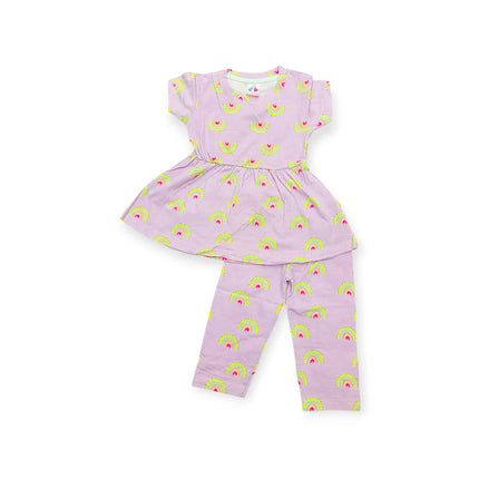 Rainbow Print Baby Girl Set (Top & Pants)