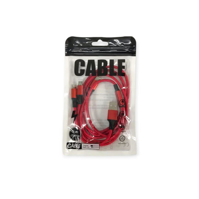 3-in-1 Fast Charging Braided Cable