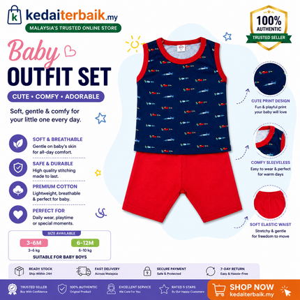Kids Racing Car Sleeveless Set