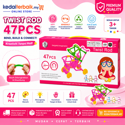 Twist Rod Creative Building Set – 47PCS