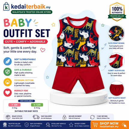Kids Animal Print Sleeveless Set