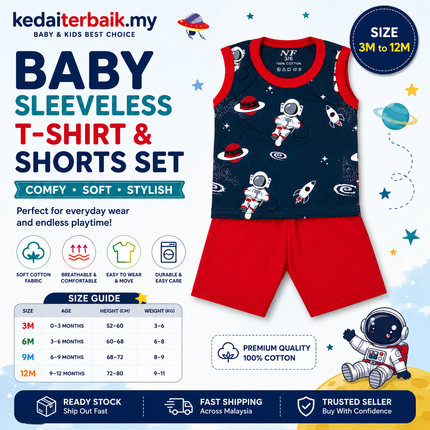 Kids Astronaut Sleeveless Set