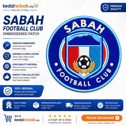 Sabah Football Club Crest Embroidery DST File
