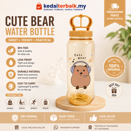 Cute Bear kids water bottle