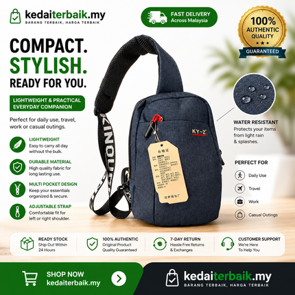 KY-Z Sling Chest Bag (Compact Crossbody Backpack)