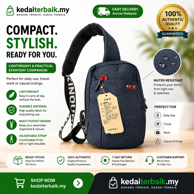 KY-Z Sling Chest Bag (Compact Crossbody Backpack)