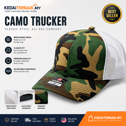 Trucker Cap Low Profile  Camo