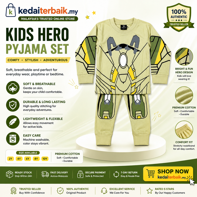Kids Robot Armor Pyjama Set