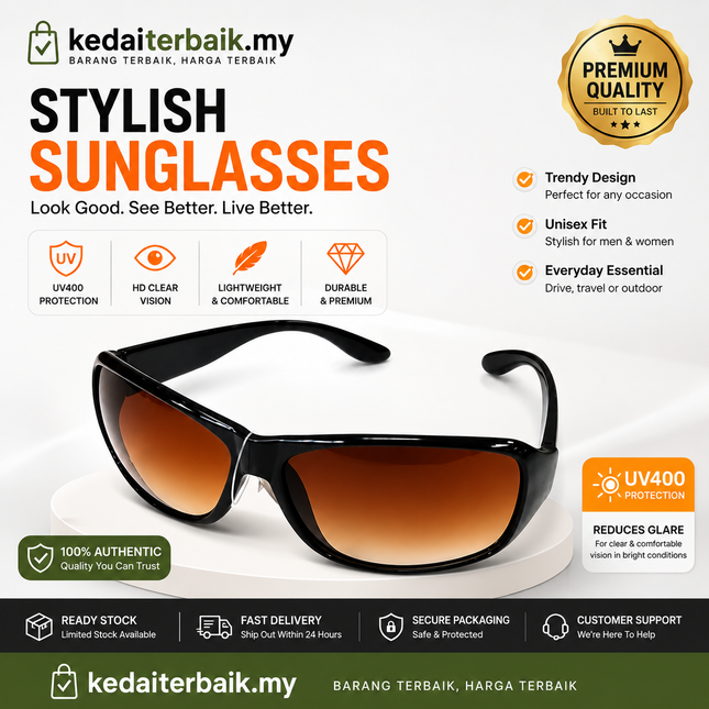 Wraparound Sports Sunglasses with Gradient Lens