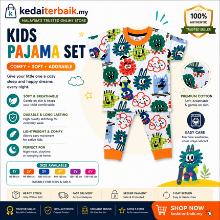 Baby & Toddler Cartoon Monster Pyjama Set