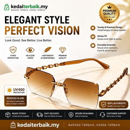 Fashion Square Sunglasses with Gradient Lens