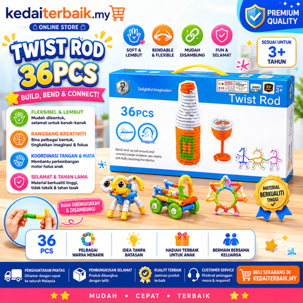 Twist Rod Creative Building Set – 36PCS