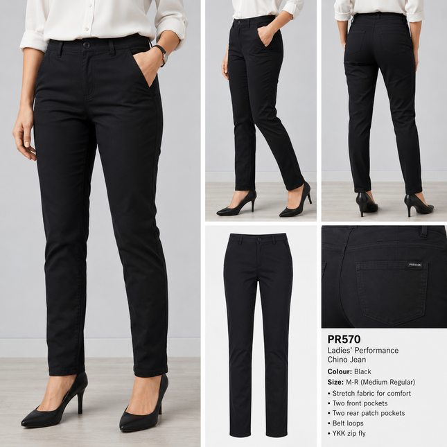 Ladies Performance Chino Jeans