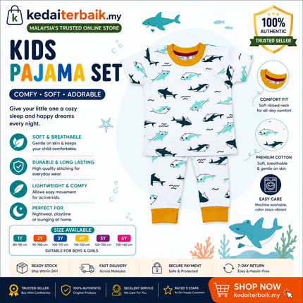 Baby & Toddler Shark Print Pyjama Set