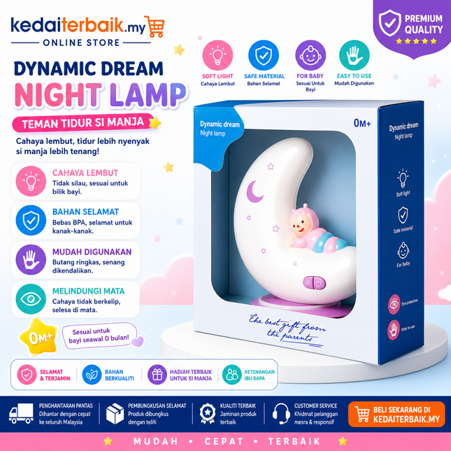 Baby Moon Night Lamp – Soft LED Sleep Light