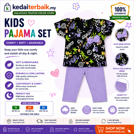 Baby Girl Graphic Print Top & Pants Set