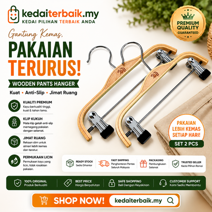 Wooden Adjustable Clip Hanger