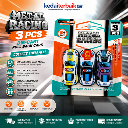Metal Racing Die Cast Car Set