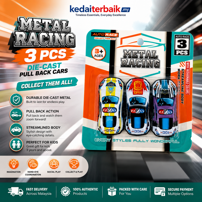 Metal Racing Die Cast Car Set