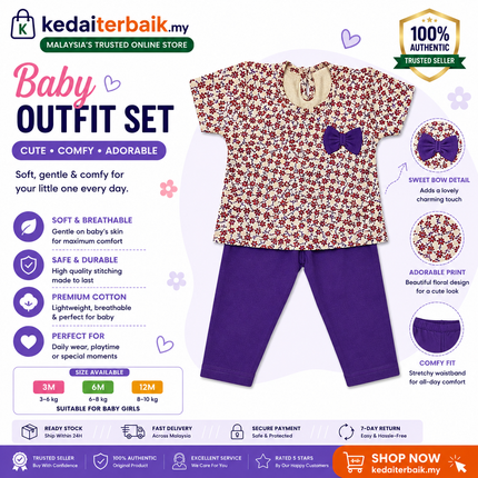 Baby Girl Floral Top & Pants Set