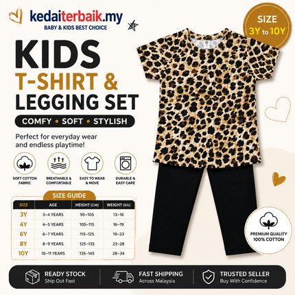 Girls T-Shirt & Long Pants Set